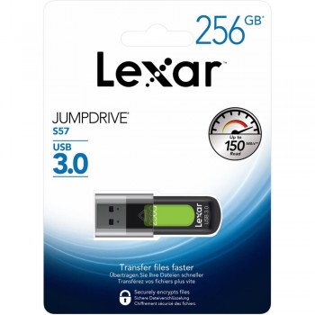 Lexar S57 Jumpdrive 256GB USB 3.0 Flash Drive (up 150MB/s read)