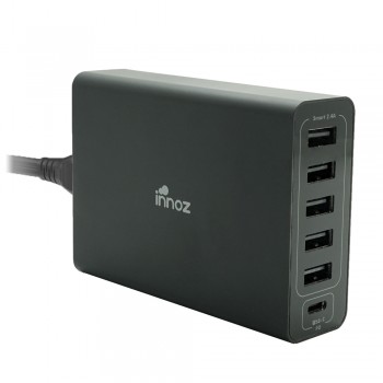 InnozÂ® InnoPower PD6C USB-C PD 6 Port Desktop Charger - Black