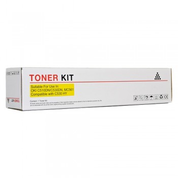 OKI C510/530 YELLOW TONER 5K 44469725 ( ITEM NO : OKI C510 YE )