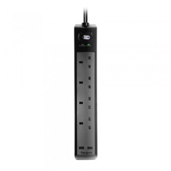 Targus Smart Surge 4 with 2 USB Ports Protector - Black