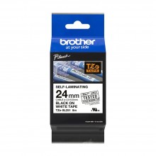 Brother TZe-SL251 Genuine Self Laminating Label, 24mm Black on White