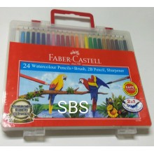 Faber-Castell Watercolour Pencil 24L in Clear Box (114564)