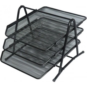 3 Tier Wire Mesh Tray Document Letter Paper Tray (H2003)