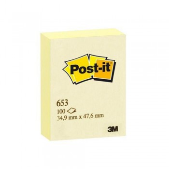 3M 653 Post It Notes / Sticky Notes 1.5" x 2" (1 pad = 100 sheets)