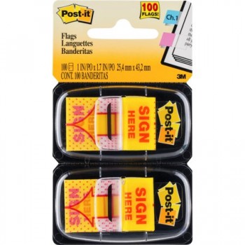 3M Post It Tape Flag &quot; SIGN HERE &quot; - Twin Pack( 680-SH2)