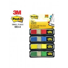 3M Post It Small Colour Flags (683-4) - 4 Colours x 35's