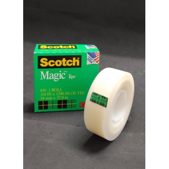 3M Scotch Magic Tape  - 1roll/ box (19mm x 32.9m - 810) 