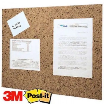3M Post-it - Self-Stick Bulletin Board Memo Board Brown Cork Design (45.7cm x 58.4cm) / (18 Inch x 23 Inch)