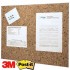 3M Post-it - Self-Stick Bulletin Board Memo Board Brown Cork Design (45.7cm x 58.4cm) / (18 Inch x 23 Inch)