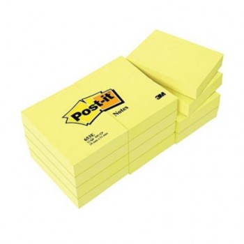 3M 653 Post It Notes / Sticky Notes 1.5&quot; x 2&quot; (1 pad = 100 sheets x 12 Pads)