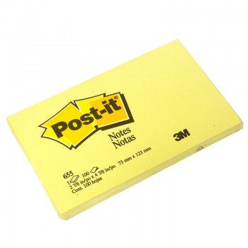 3M 655 Post It Notes / Sticky Notes 3" x 5" (1 pad = 100 sheets)