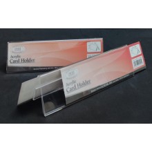  ACRYLIC CARD HOLDER  (A Shape - Double Side) / CLEAR ACRYLIC SIGN DISPLAY  / TABLE NAME / PRICE TAG MENU (A200) - 198mm x 55mm