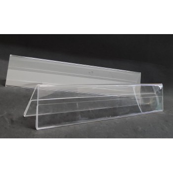 ACRYLIC CARD HOLDER (A - Shape - Double Side) / CLEAR ACRYLIC SIGN DISPLAY STAND / TABLE NAME STAND - ( A300) - 304mm x 60mm