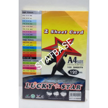 LUCKY STAR A4 120gsm (2 SHEET CARD) - (CYBER COLOUR) PREMIUM COLOUR PAPER  (100's/Pack) - Cyber Orange