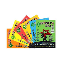 LUCKY STAR A4 120gsm (2 SHEET CARD) - (DARK COLOUR) PREMIUM COLOUR PAPER - (100's/Pack)