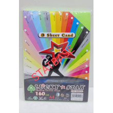 LUCKY STAR A4 160gsm (3 SHEET CARD) - (CYBER COLOUR) PREMIUM COLOUR PAPER (100's/Pack) - Cyber Green