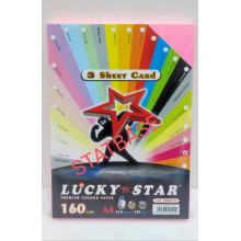 LUCKY STAR A4 160gsm (3 SHEET CARD) - (CYBER COLOUR) PREMIUM COLOUR PAPER (100's/Pack) - Cyber Red