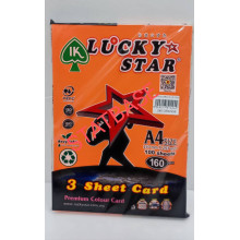 LUCKY STAR A4 160gsm (3 SHEET CARD) - (DARK COLOUR) PREMIUM COLOUR PAPER  (100's/Pack) - Orange