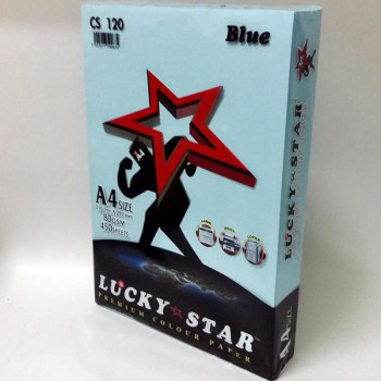 LUCKY STAR A4 PREMIUM COLOUR PAPER 80gsm ( LIGHT COLOURS ) - Blue