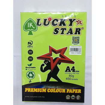 LUCKY STAR A4 PREMIUM COLOUR PAPER 80gsm ( CYBER COLOUR ) - Cyber Green