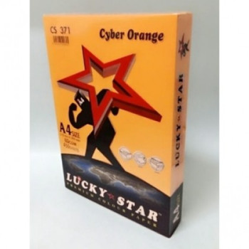 LUCKY STAR A4 PREMIUM COLOUR PAPER 80gsm ( CYBER COLOUR ) - Cyber Orange