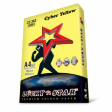 LUCKY STAR A4 PREMIUM COLOUR PAPER 80gsm ( CYBER COLOUR ) - Cyber Yellow