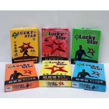 LUCKY STAR A4 80gsm  ( DARK COLOURS ) PREMIUM COLOUR PAPER  - 450's/pack