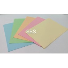 A4 80gsm Colour Paper -Light Colour ( Mix 5 colour x 20's) - 100's/Pkt