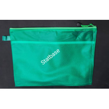 A4 Zip Bag File Folder Double Layer /  Document Zipper Bag - Green