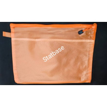 A4 Zip Bag File Folder Double Layer /  Document Zipper Bag - Orange