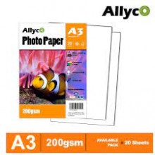 Glossy Photo Paper A3 (200gms) 20 sheets/PKT