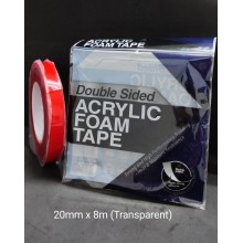 Apollo Double Sided Acrylic Foam Tape / Transparent Double Sided Adhesive Tape - (20mm x 8m)