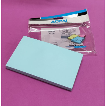 Sticky Notes Pad 3" x 5"/ Memo Sticky Note /  - 100 Sheets @Pad - Blue (Aopai)