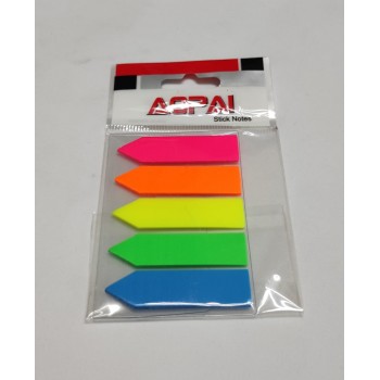 Aopai 5 Colour Arrow Index Sticky Notes (12mm x 45mm) 