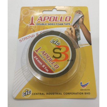 Apollo PE Foam Tape 24mmx1m (Black)