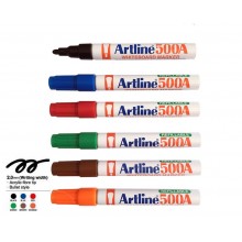 (Original) - Artline 500A Whiteboard Marker 2.0mm  - Refillable - (Black / Blue / Red / Green / Brown / Orange)