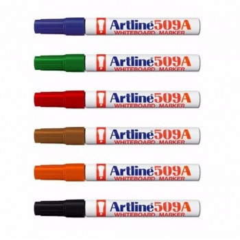 Artline 509A Whiteboard Marker - EK-509A - 2.0 - 5.0mm - Refillable -  Black / Blue / Red / Brown / Green / Orange