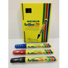 (Original) - (12pcs/Box) - Artline 70 Permanent Marker (1.5mm) - Black /Blue / Red