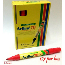 (Original) - (12pcs/Box) - Artline 70 Permanent Marker (1.5mm) - Red