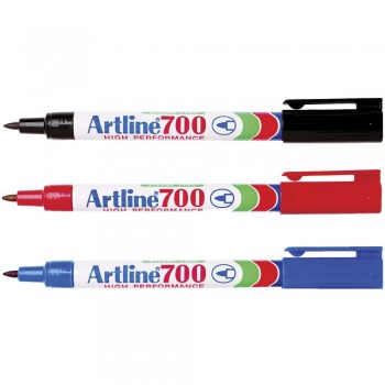 Artline 700 Permanent Marker 0.7mm (EK - 700) -  Black / Blue / Red