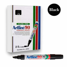 (12pcs / Box) Artline 90 Permanent Marker Pen (Chisel Style) - Black