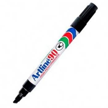 Artline 90 Permanent Marker Pen (Chisel Style) - Black