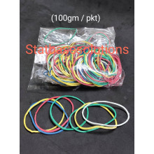 (100gm / Pkt) - Assorted Colour Rubber Band (6") / Gelang Getah Pelbagai Warna (6" )