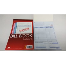 Unicorn NCR Bill Book 3Ply -  5" x 8" - (25x3 Sheets) - B820