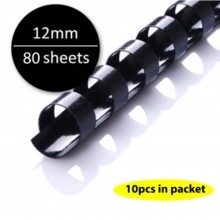 10 pcs - 12MM Black Plastic Binding Comb (Binding Up To 80 Sheets) -10pcs / Pack