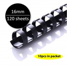 10 pcs - 16MM Black Plastic Binding Comb (Binding Up To 120 Sheets) -10pcs / Pack