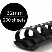 10 pcs - 32MM Black Plastic Binding Comb (Binding Up To 290 Sheets) -10pcs / Pack