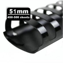 10 pcs - 51MM Black Plastic Binding Comb (Binding Up To 500 Sheets) -10pcs / Pack