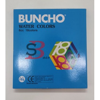 Buncho Water Colour 6cc 18 colour (WC618)