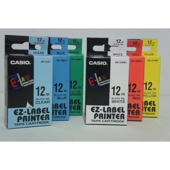 [100% Original] - Casio EZ-Label Printer Tape Cartridge 12 mm x 8 Meter (Per Pc)